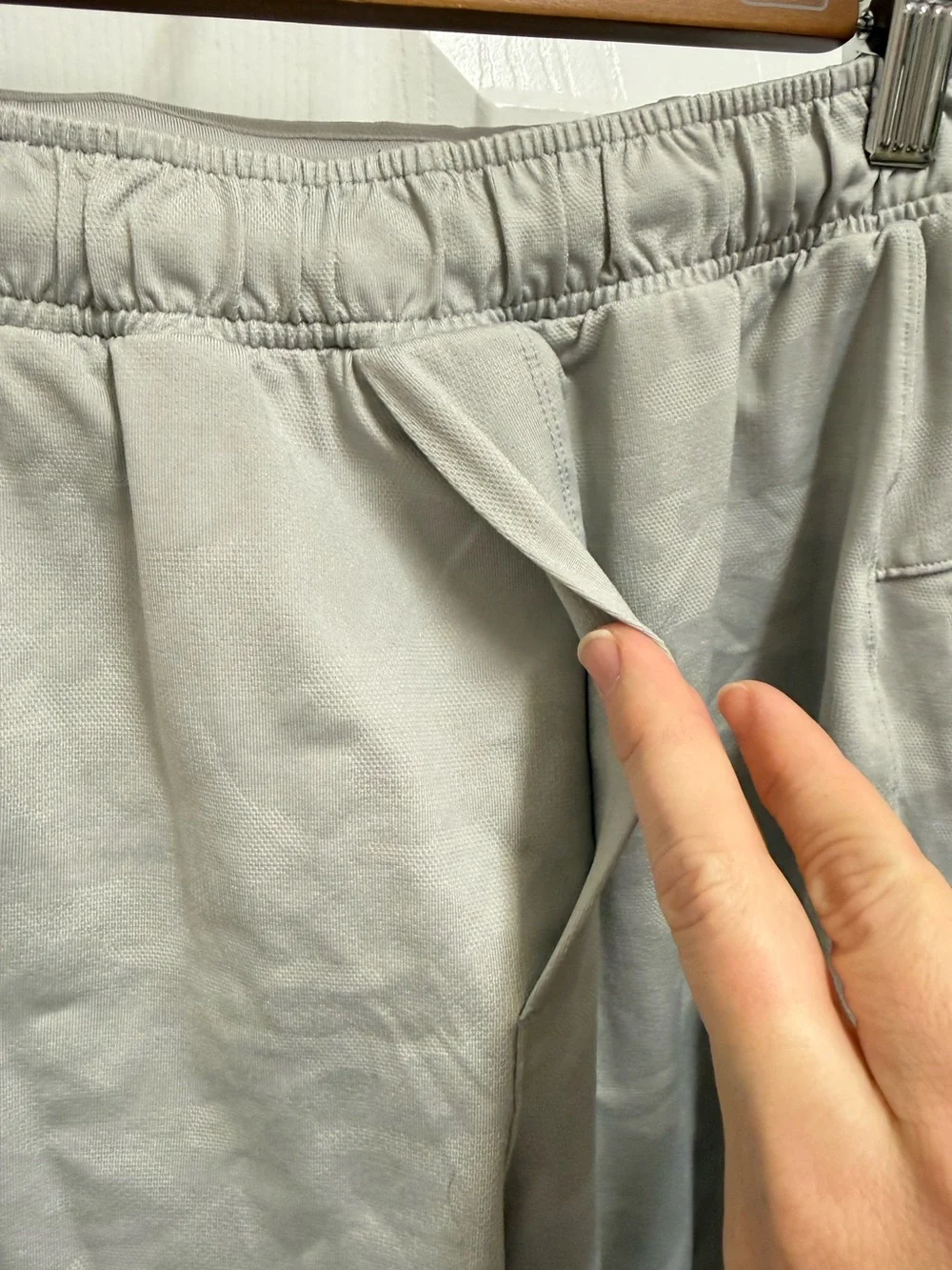 Lululemon Light Gray Camo Athletic Shorts